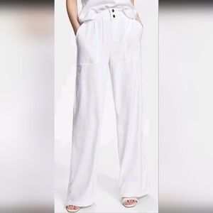 I.N.C. International FIRE! NWT! The Linen High Waist Wide Leg Pant in White. Lg.